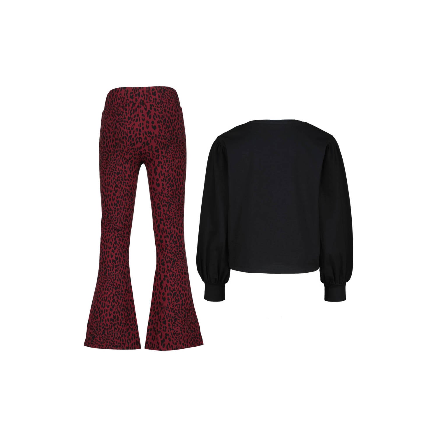 Vingino pyjama met print zwart donkerrood