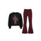 Vingino pyjama met print - zwart/donkerrood