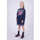 Vingino midi sweatjurk met print - donkerblauw