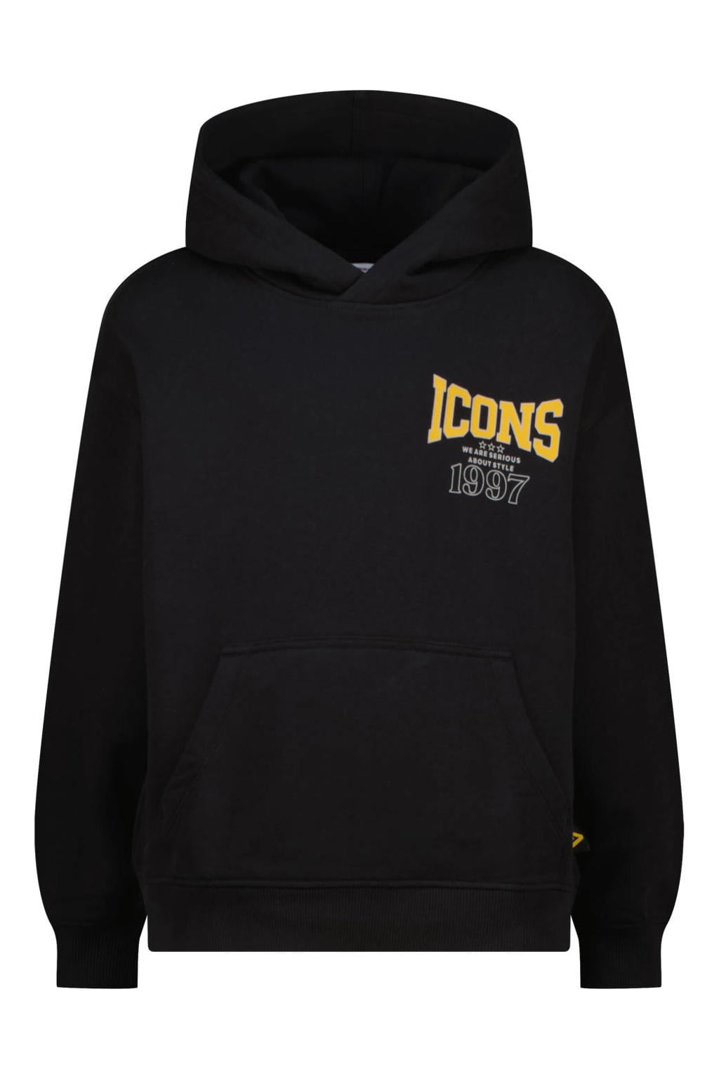 Vingino hoodie met backprint - zwart