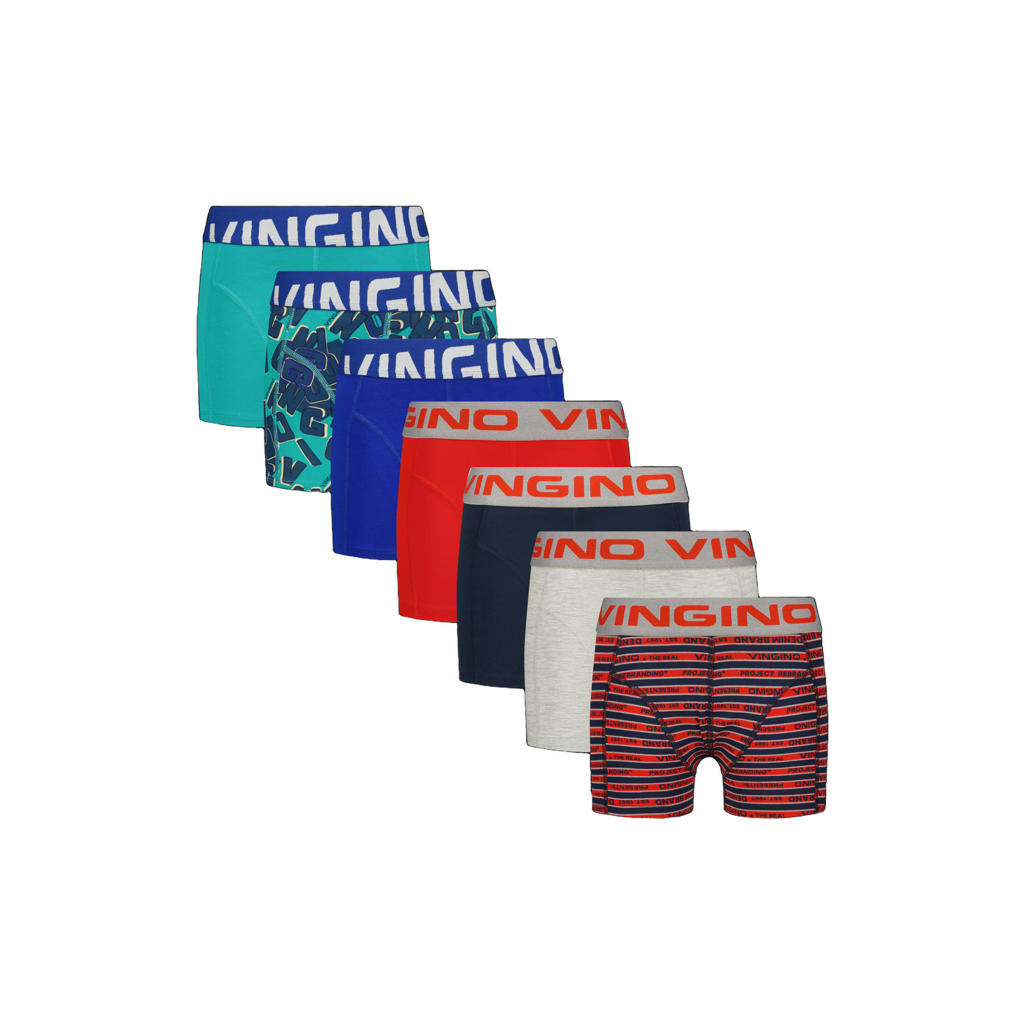 Vingino boxershorts - blauw/multicolor (set van 7)