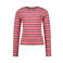 Vingino gestreepte longsleeve - roze/rood/offwhite