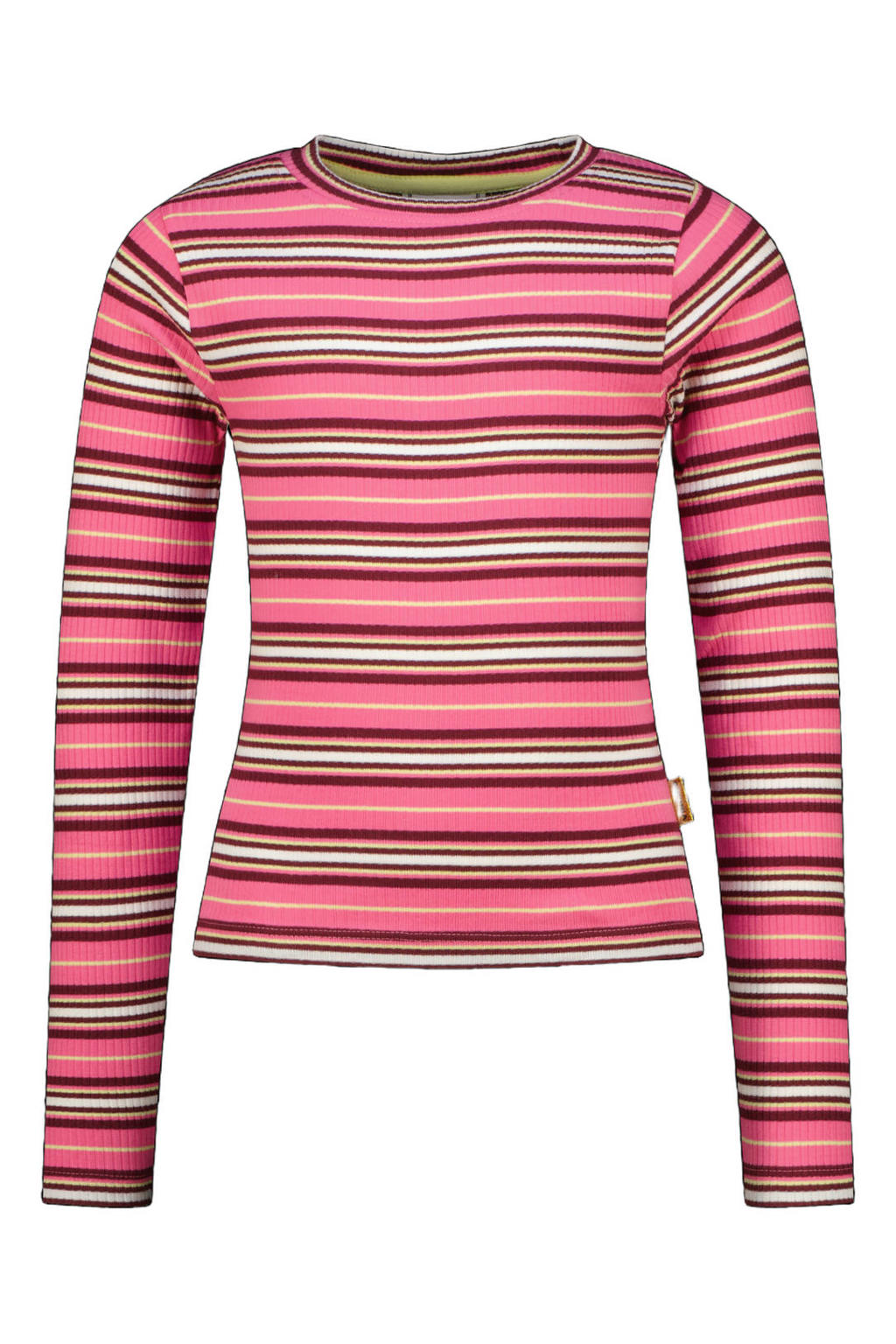 Vingino gestreepte longsleeve - roze/rood/offwhite