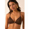Sam Friday voorgevormde triangel bikinitop zonder beugel met glitters - donkerbruin