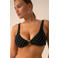 Sam Friday Swash voorgevormde push-up bikinitop zonder beugel met stippen - zwart
