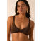 Sam Friday Swash voorgevormde push-up bikinitop zonder beugel met glitters - donkerbruin