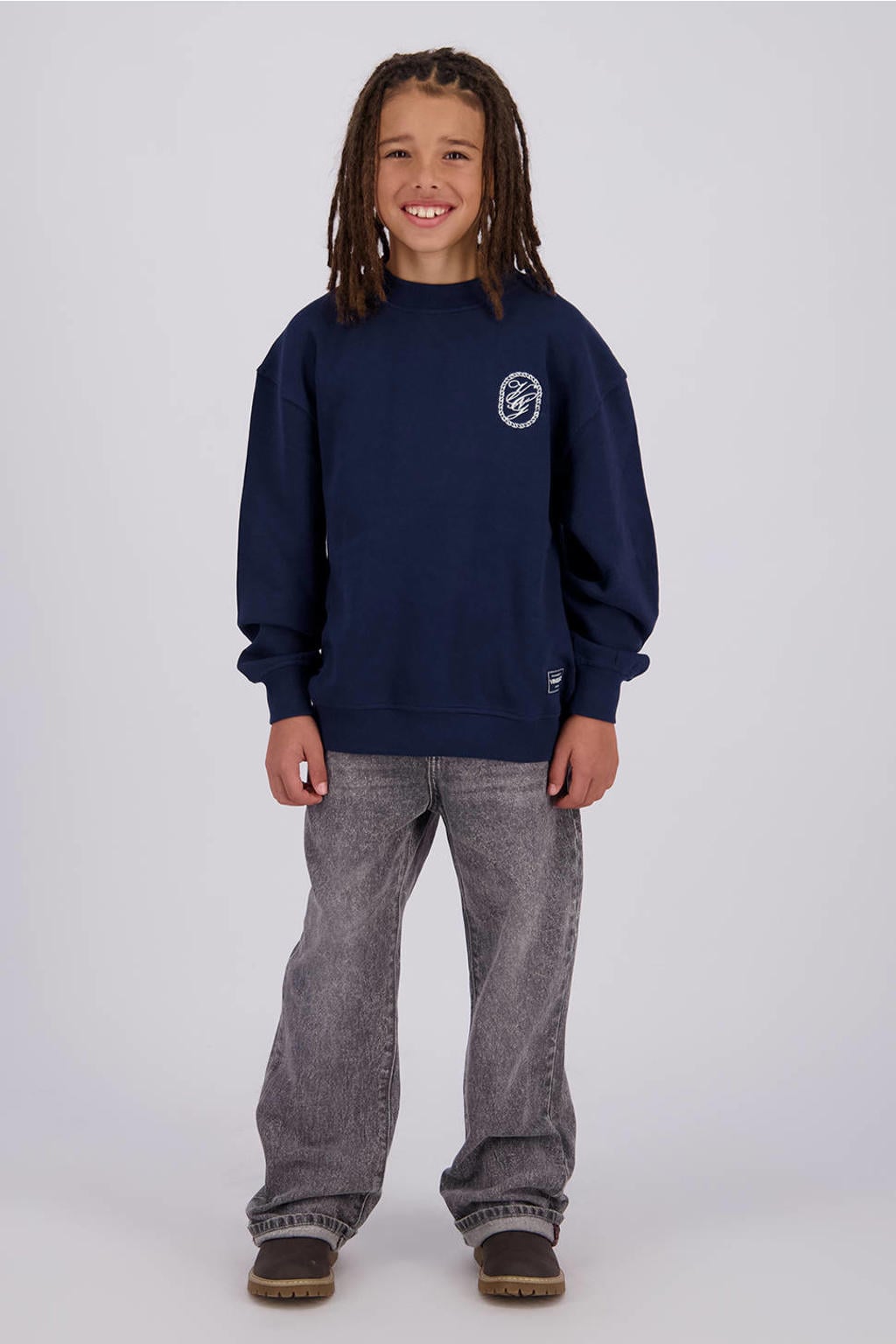 Vingino sweater met print - donkerblauw