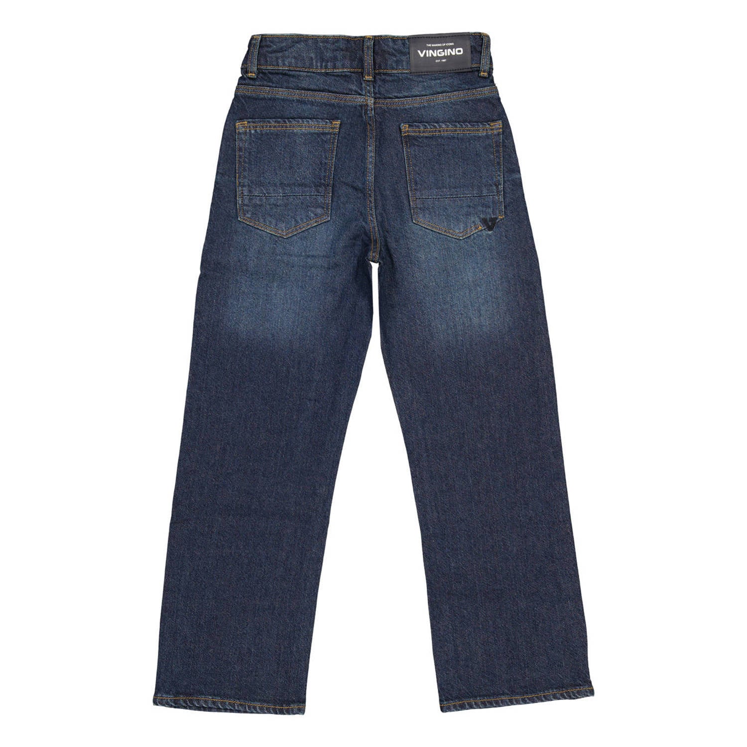 Vingino Gustavo essential relaxed fit loose fit jeans deep dark