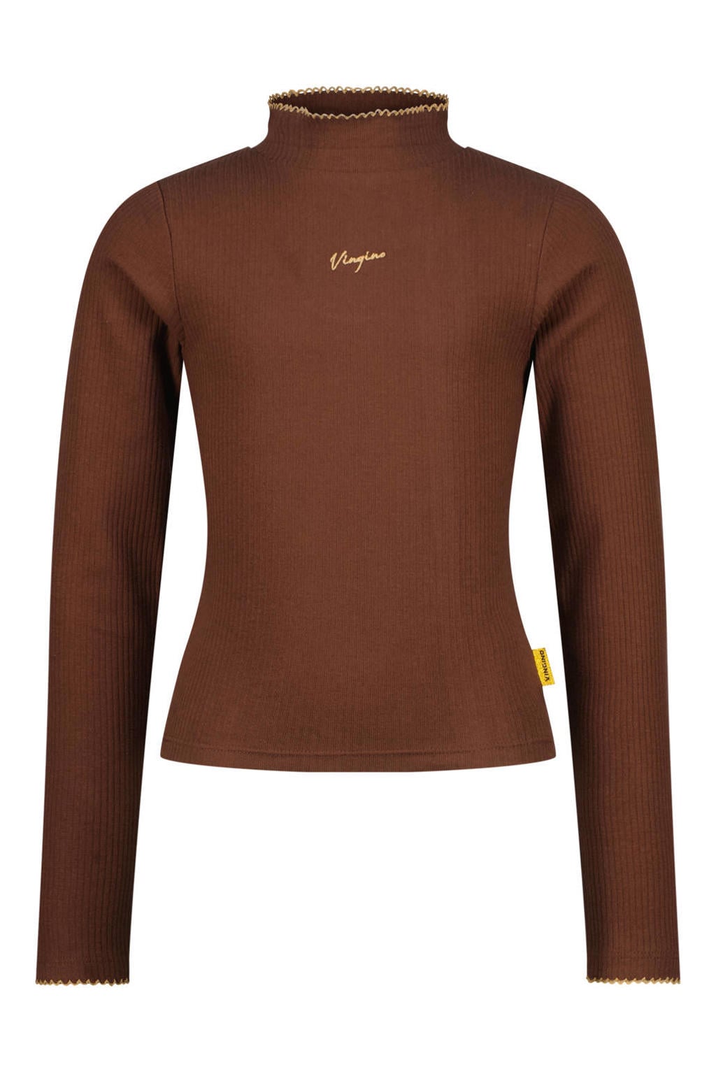 Vingino aansluitende longsleeve met tekst - bruin