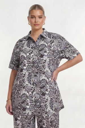 blouse Plus Size - grijs