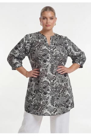 eco viscose tuniek Plus Size - grijs