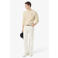 Lacoste wollen regular fit kabeltrui - gebroken wit