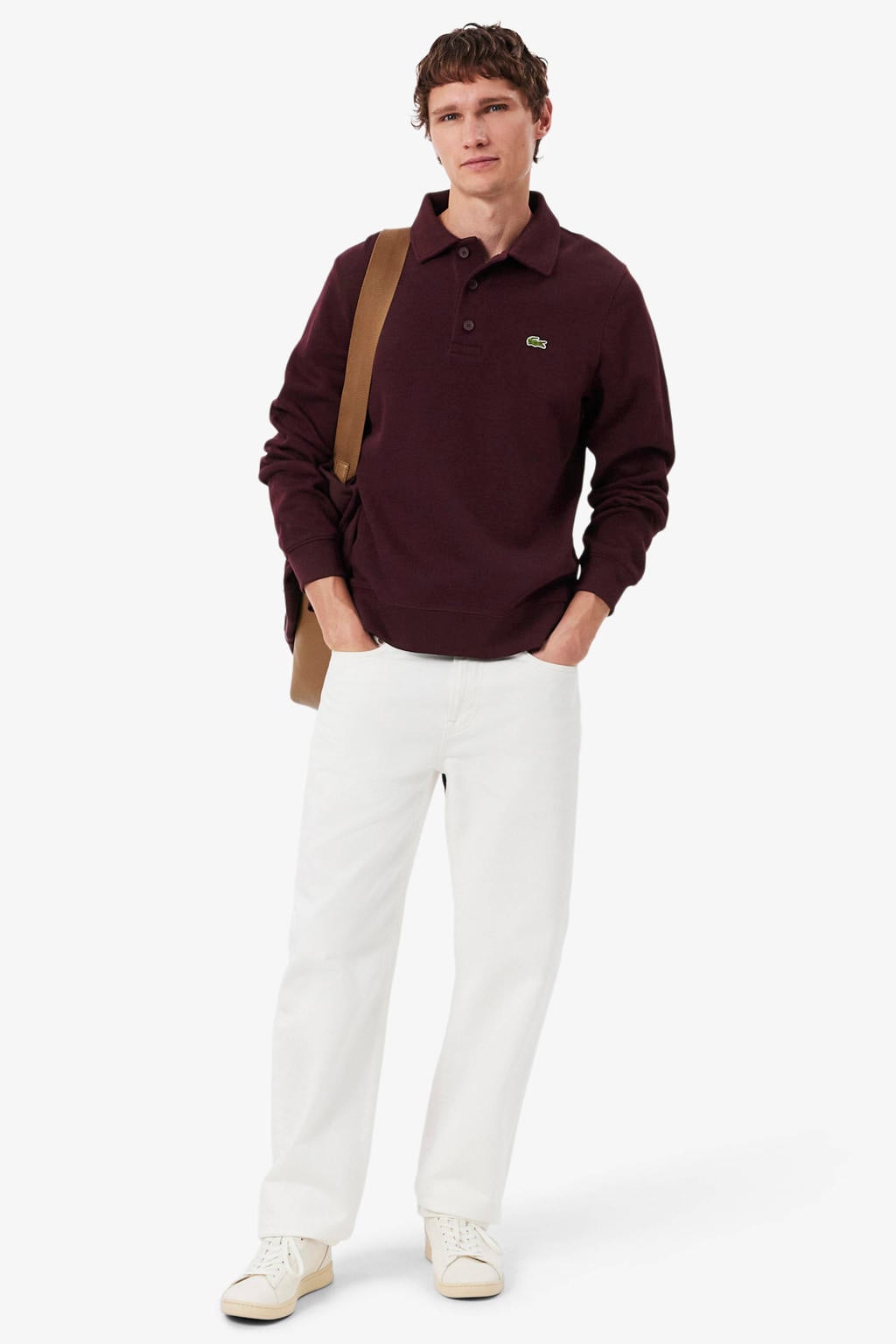 Lacoste regular fit sweater - donkerrood