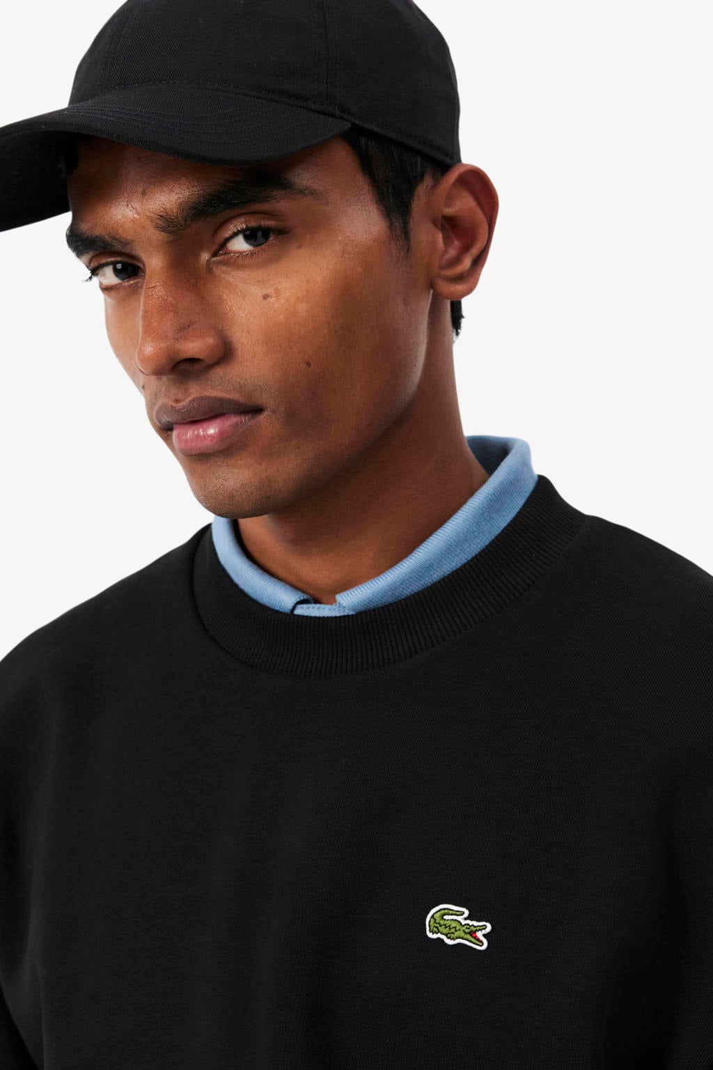Lacoste regular fit sweater - zwart