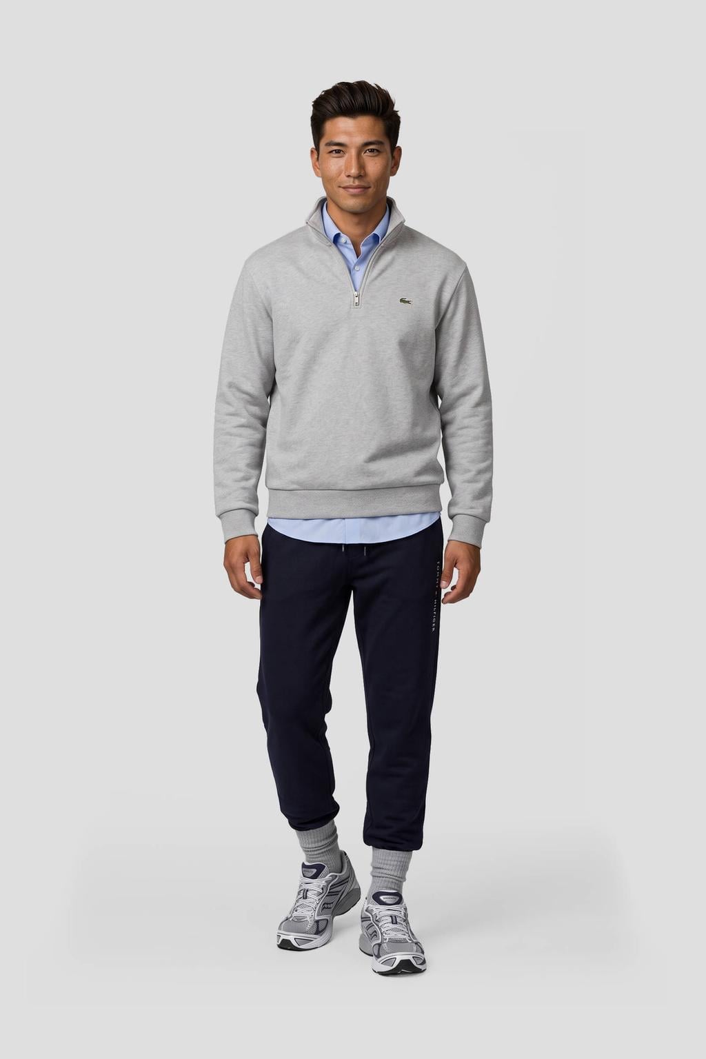 Lacoste regular fit sweater - grijs