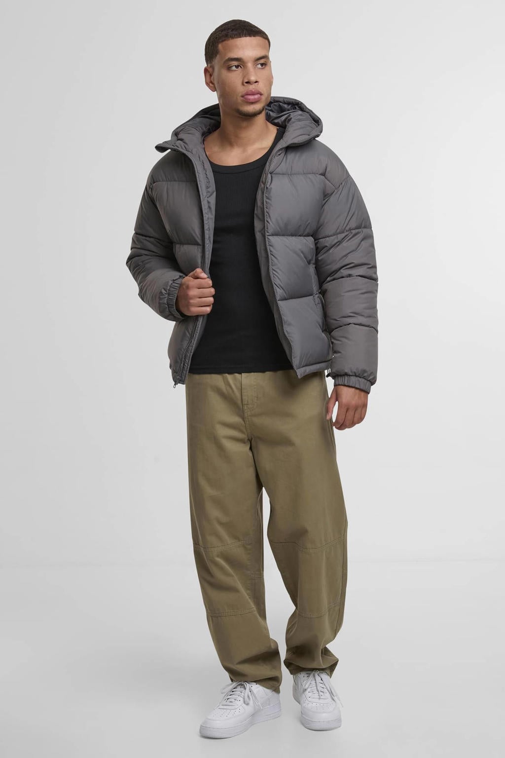 Urban Classics pufferjas - grijs