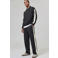 Urban Classics relaxed fit gestreepte piqué joggingbroek - zwart