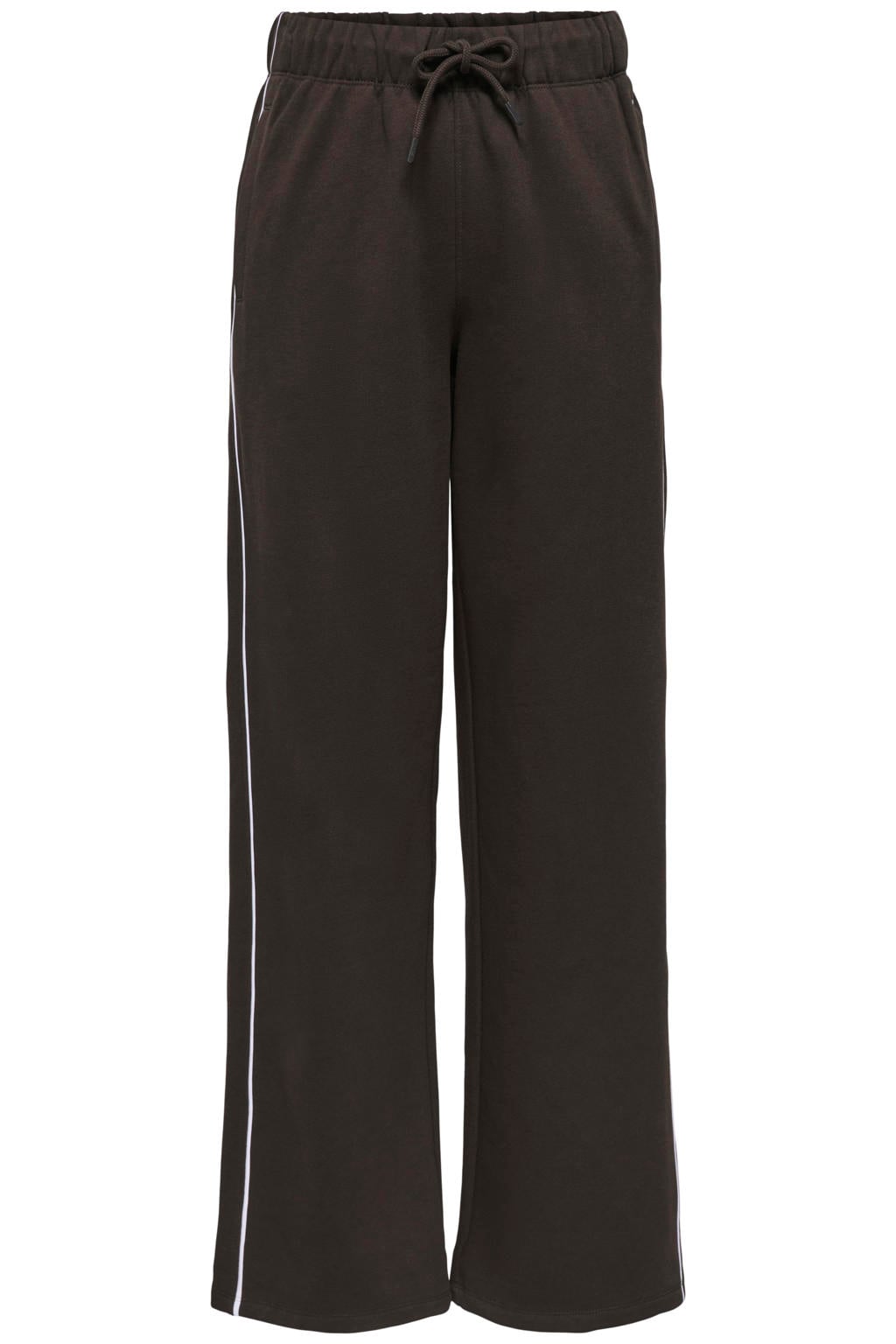 Donkerblauwe dames ONLY PLAY sportbroek van katoen met loose fit, regular waist en effen