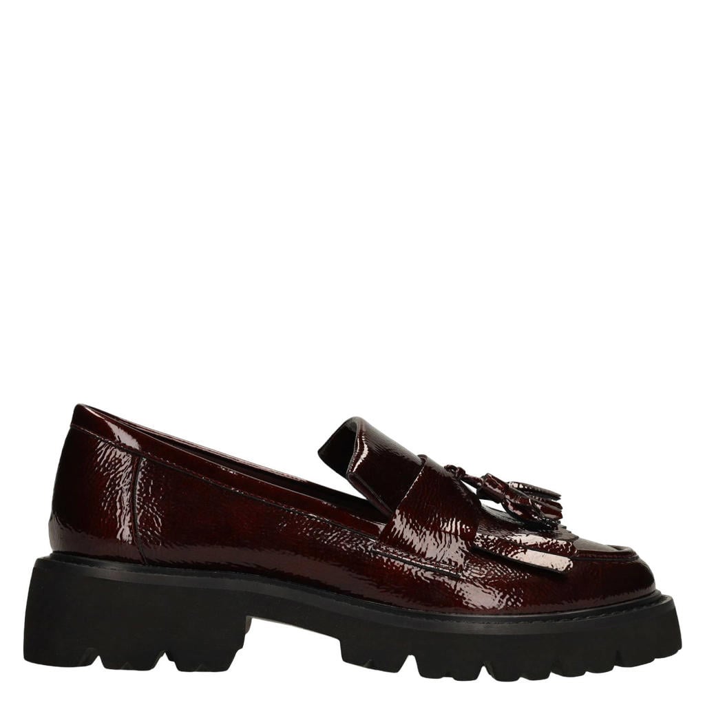 Manfield chunky lakleren loafers - bordeaux