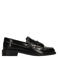 Manfield leren loafers met studs - zwart