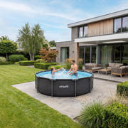 thumbnail: Virtufit  VirtuFit Rond Zwembad - Ø305 x 76 cm - Antraciet - Inclusief Filterpomp