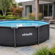 thumbnail: Virtufit  VirtuFit Rond Zwembad - Ø305 x 76 cm - Antraciet - Inclusief Filterpomp