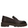Manfield chunky leren loafers met studs - bruin