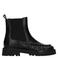 Manfield leren chelsea boots met profielzool - zwart