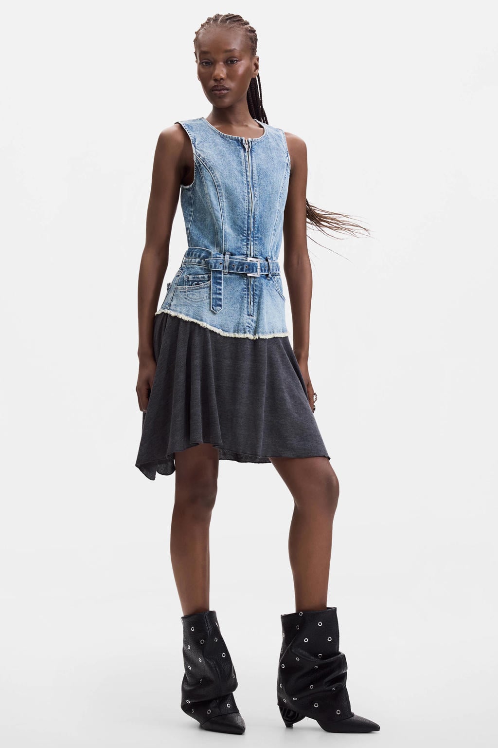 Desigual korte spijkerjurk - middelblauw