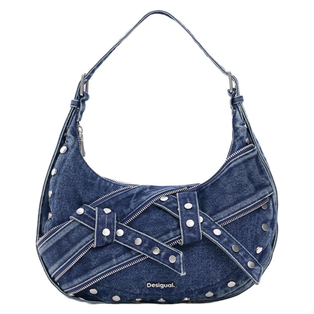 Desigual denim schoudertas blauw