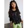 Desigual gebreide top met ruches en print - zwart