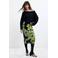 Desigual midi jurk met print - zwart