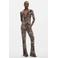 Desigual flared broek met print - grijsbruin