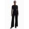 Desigual jumpsuit met print en ceintuur - zwart