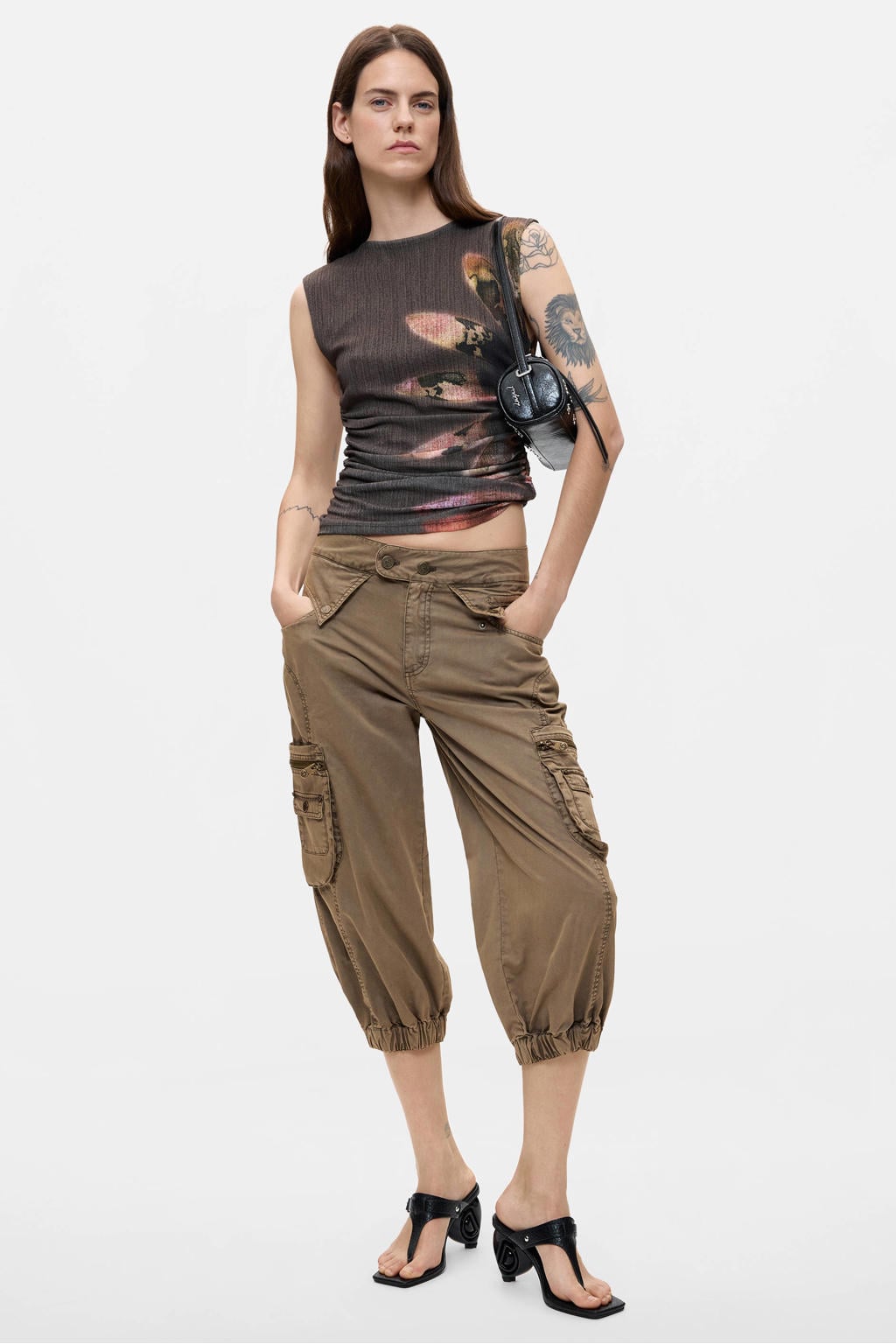 Desigual barrel cargobroek - kaki