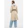 Desigual katoenen trenchcoat met ceintuur - beige