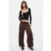 Desigual barrel cargobroek met ceintuur - bruin