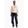 Desigual katoenen gebloemde sweater - ecru/meerkleurig