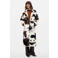 Desigual mantel met koeienprint - ecru/bruin/zwart