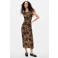 Desigual midi jurk met print - grijsgroen