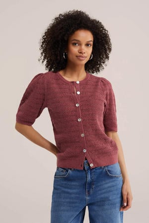 gebreid vest - oudroze