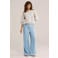 WE Fashion blouse met borduursels en print - wit