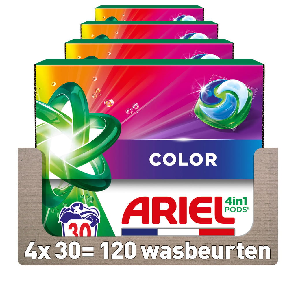 Ariel 4in1 wasmiddel Pods Kleur - 4 x 30 wasbeurten - 120 wasbeurten