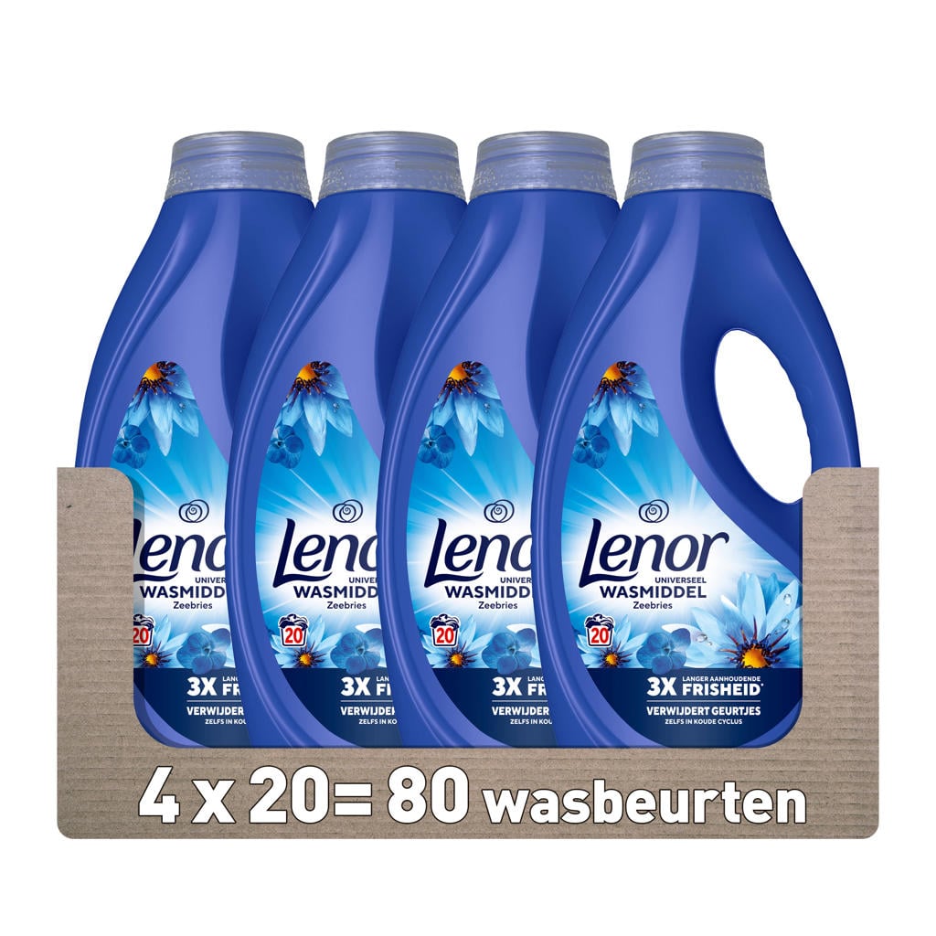 Lenor vloeibaar wasmiddel - Zeebries - 4 x 20 wasbeurten