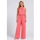 Freebird viscose jumpsuit met ceintuur - roze