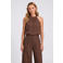 Freebird viscose wide leg broek - bruin
