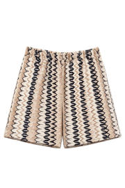 thumbnail: Freebird high waist regular fit casual short - meerkleurig