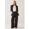 Summum wide leg broek met krijtstreep