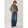 Summum gestreepte blouse - donkerblauw