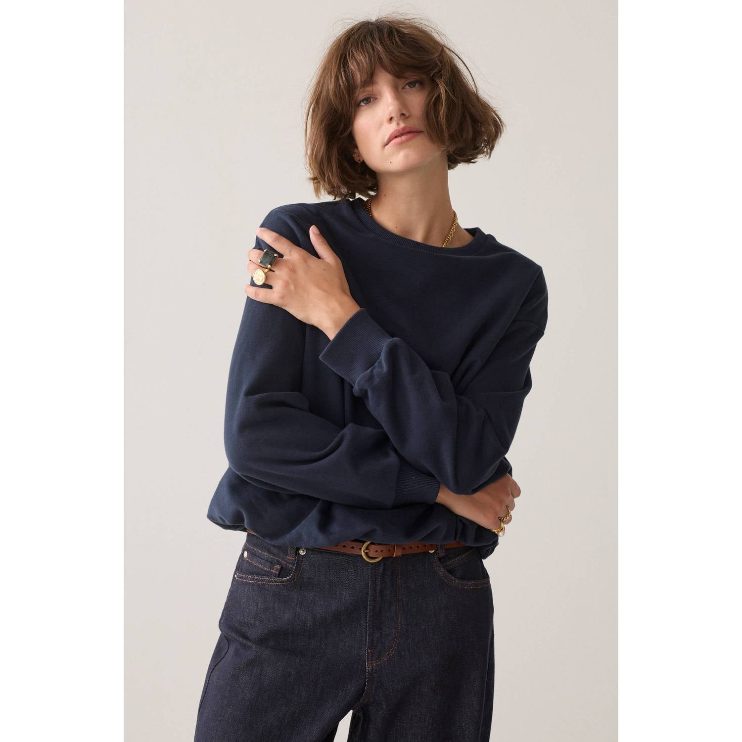 Summum katoenen pullover donkerblauw